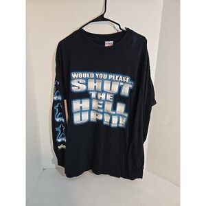 Original 2001 Chris Jericho Y2J WWE Shut The Hell Up Long Sleeve Shirt Size XL